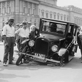 broken down oldfashioned car