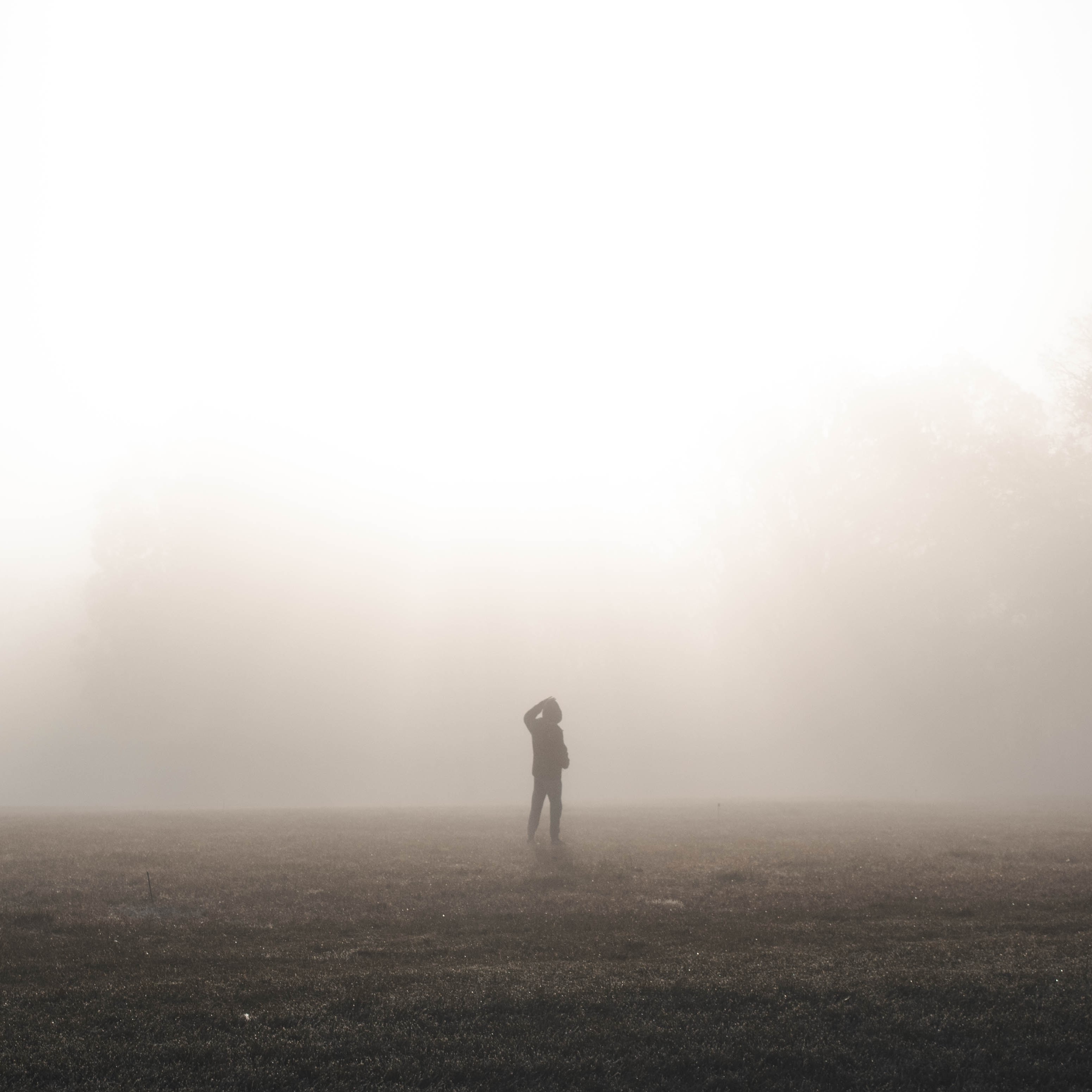 person in fog